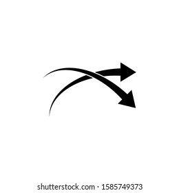 arrow icon in trendy flat design