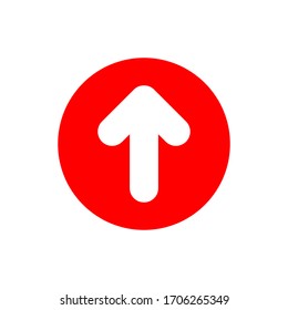 Arrow up icon in trendy flat design