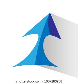 Arrow Icon in trendy flat style isolated on grey background.