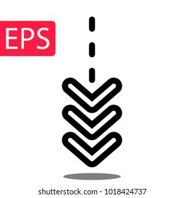 arrow icon in trendy flat style isolated on background. arrow icon page symbol for your web site design arrow icon logo, app, arrow icon Vector illustration