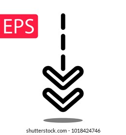 arrow icon in trendy flat style isolated on background. arrow icon page symbol for your web site design arrow icon logo, app, arrow icon Vector illustration