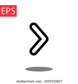 Arrow icon in trendy flat style isolated on background. Arrow icon page symbol for your web site design Arrow icon logo, app, Arrow icon Vector illustration,