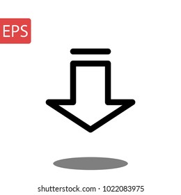 Arrow Icon in trendy flat style isolated on grey background. Arrow symbol for your web site design, logo, app,