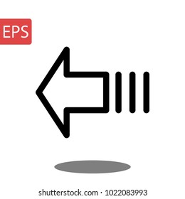 Arrow Icon in trendy flat style isolated on grey background. Arrow symbol for your web site design, logo, app,