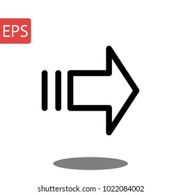 Arrow Icon in trendy flat style isolated on grey background. Arrow symbol for your web site design, logo, app,
