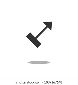 Arrow Icon in trendy flat style isolated on white background. Arrow symbol for your web site design, logo, app, UI. Vector illustration, EPS10.
