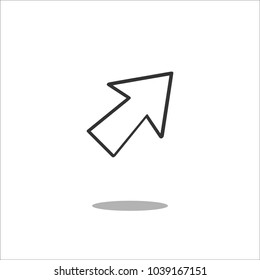 Arrow Icon in trendy flat style isolated on white background. Arrow symbol for your web site design, logo, app, UI. Vector illustration, EPS10.