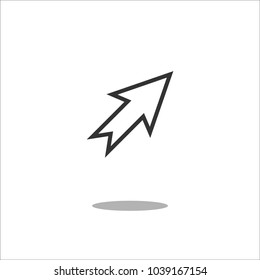Arrow Icon in trendy flat style isolated on white background. Arrow symbol for your web site design, logo, app, UI. Vector illustration, EPS10.
