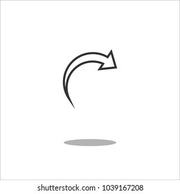 Arrow Icon in trendy flat style isolated on white background. Arrow symbol for your web site design, logo, app, UI. Vector illustration, EPS10.