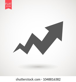 Arrow Icon in trendy flat style isolated on grey background. Arrow symbol for your web site design, logo, app, UI. Vector illustration, EPS10.