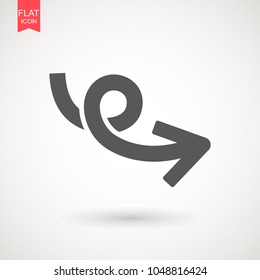 Arrow Icon in trendy flat style isolated on grey background. Arrow symbol for your web site design, logo, app, UI. Vector illustration, EPS10.