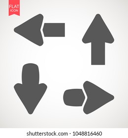 Arrow Icon in trendy flat style isolated on grey background. Arrow symbol for your web site design, logo, app, UI. Vector illustration, EPS10.