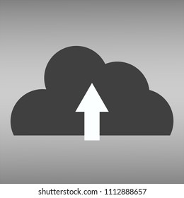 Arrow Icon in trendy flat style isolated on grey background.