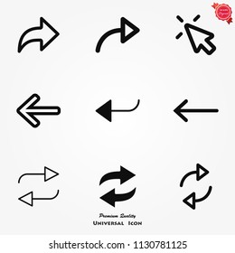 Arrow Icon in trendy flat style isolated on grey background. Arrow symbol for your web site design, logo, app, UI.