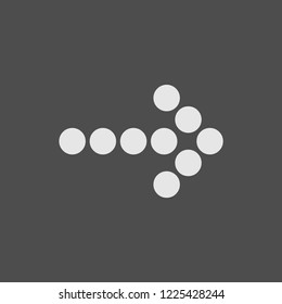 Arrow Icon in trendy flat style isolated on grey background.