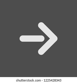 Arrow Icon in trendy flat style isolated on grey background.