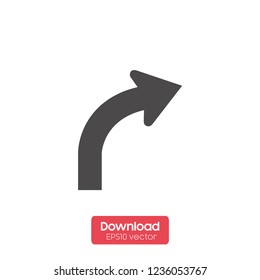 arrow icon in trendy flat style