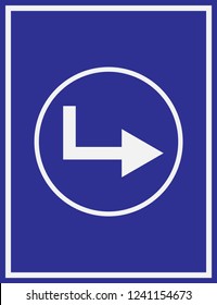 Arrow Icon in trendy flat style isolated on blue background.