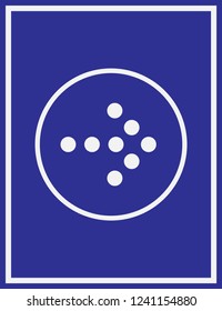 Arrow Icon in trendy flat style isolated on blue background.