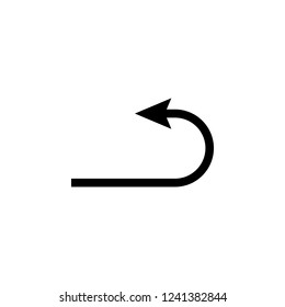Arrow Icon in trendy flat style isolated on grey background. Arrow symbol for your web site design, logo, app, UI. Vector illustration,