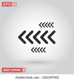 Arrow Icon in trendy flat style isolated on white background. Arrow symbol for your web site design, logo, app, UI. Vector illustration, EPS10. - Vector