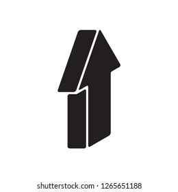 arrow icon in trendy flat style, arrow isometric icon 