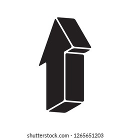 arrow icon in trendy flat style, arrow isometric icon 