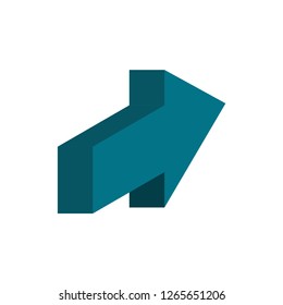 arrow icon in trendy flat style, arrow isometric icon 