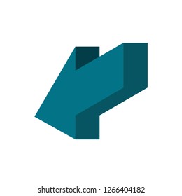 arrow icon in trendy flat style, arrow isometric icon 