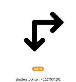 Arrow Icon in trendy flat style isolated on white background. Arrow symbol for your web site design, logo, app, UI. 