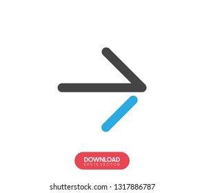Arrow Icon in trendy flat style isolated on grey background. Arrow symbol for your web site design, logo, app, UI. Vector illustration, EPS10. - Vector