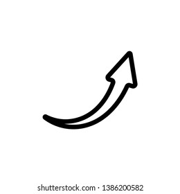 arrow icon in trendy flat style 