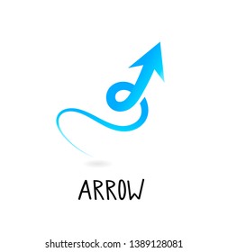 Arrow Icon in trendy flat style isolated on grey background. Arrow symbol for your web site design, logo, app, UI. Vector illustration, EPS10.