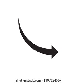 Arrow Icon in trendy flat style isolated on white background. Arrow symbol for your web site design, logo, app, UI. Vector illustration.
