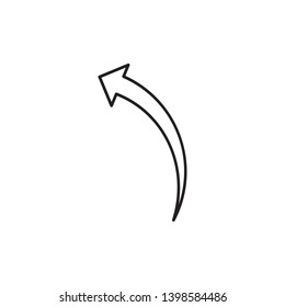 Arrow Icon in trendy flat style isolated on white background. Arrow symbol for your web site design, logo, app, UI. Vector illustration.