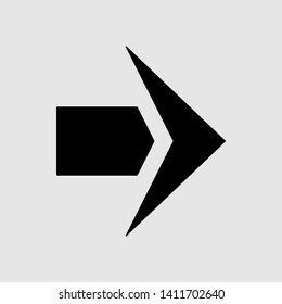 Arrow icon in trendy flat style isolated on  gray background vector illustration - vector