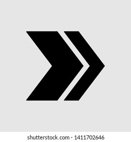 Arrow icon in trendy flat style isolated on  gray background vector illustration - vector
