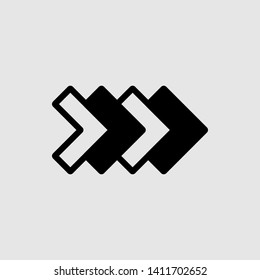 Arrow icon in trendy flat style isolated on  gray background vector illustration - vector
