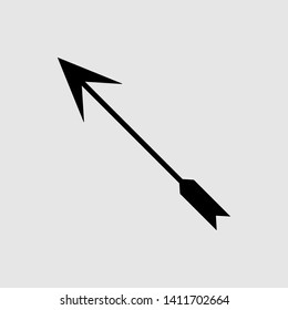Arrow icon in trendy flat style isolated on  gray background vector illustration - vector