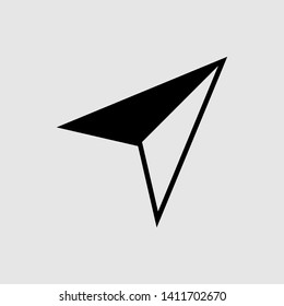Arrow icon in trendy flat style isolated on  gray background vector illustration - vector