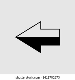 Arrow icon in trendy flat style isolated on  gray background vector illustration - vector