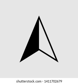 Arrow icon in trendy flat style isolated on  gray background vector illustration - vector