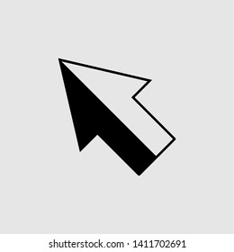 Arrow icon in trendy flat style isolated on  gray background vector illustration - vector