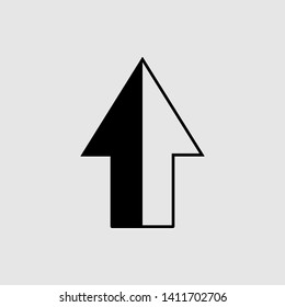 Arrow icon in trendy flat style isolated on  gray background vector illustration - vector