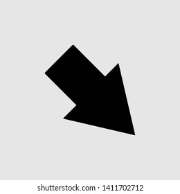 Arrow icon in trendy flat style isolated on  gray background vector illustration - vector
