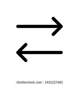 Arrow icon in trendy flat style. Double arrow symbol for your website design, logo, app, UI. Vector illustration.