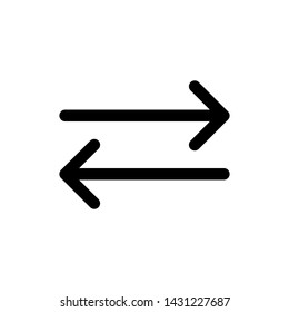 Arrow icon in trendy flat style. Double arrow symbol for your website design, logo, app, UI. Vector illustration.