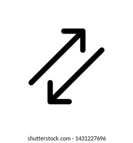 Arrow icon in trendy flat style. Double arrow symbol for your website design, logo, app, UI. Vector illustration.