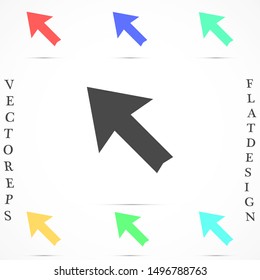 Arrow Icon in trendy flat style isolated on grey background. Arrow symbol for your web site design, logo, app, UI. Vector illustration, EPS10.