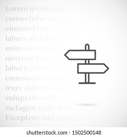 Arrow Icon in trendy flat style isolated on grey background. Arrow symbol for your web site design, logo, app, UI. Vector illustration, EPS10.